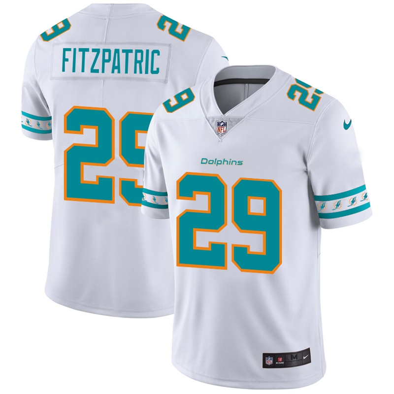 Nike Miami Dolphins Miami #29 Minkah Fitzpatrick Nike White Team Logo Vapor Limited NFL Jersey